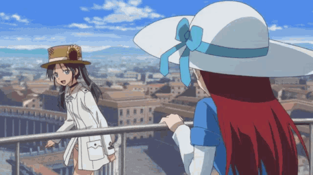 帽子　ストライクウィッチーズ　投げる GIF