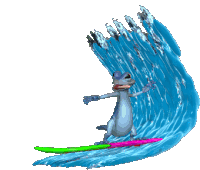 123 Surfing Sticker