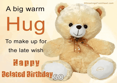A Big Warm Hug Late Wish GIF