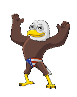 Abe Bald Eagle Sticker
