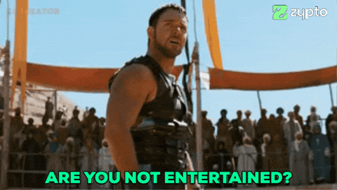 Action Movie Are You Not Entertained GIF