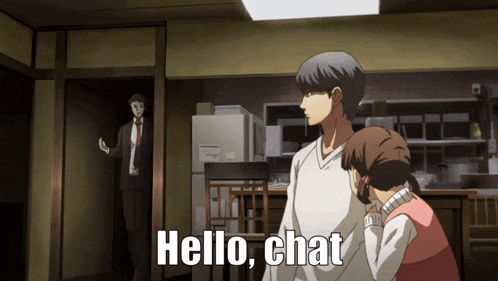 Adachi Hello Chat GIF