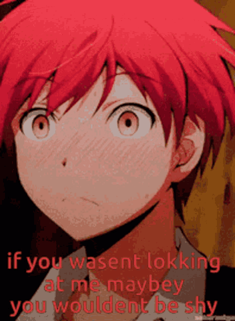 Akabane Karma Blushing GIF