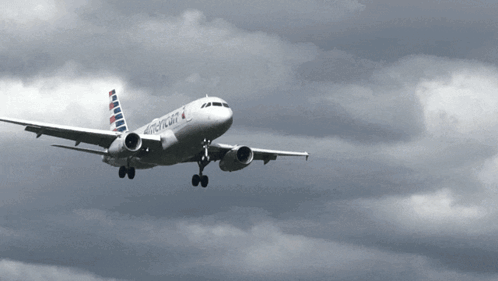 American Airlines Airplane Landing GIF