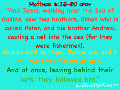 And Jesus Walking Near The Sea Of Galilee Saw Two Brothers Simon Who Is Called Peter And His Brother Andrew Casting Net GIF
