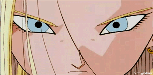 Android 18 Death Glare GIF