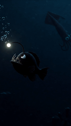 Anglerfish Follow The Light GIF