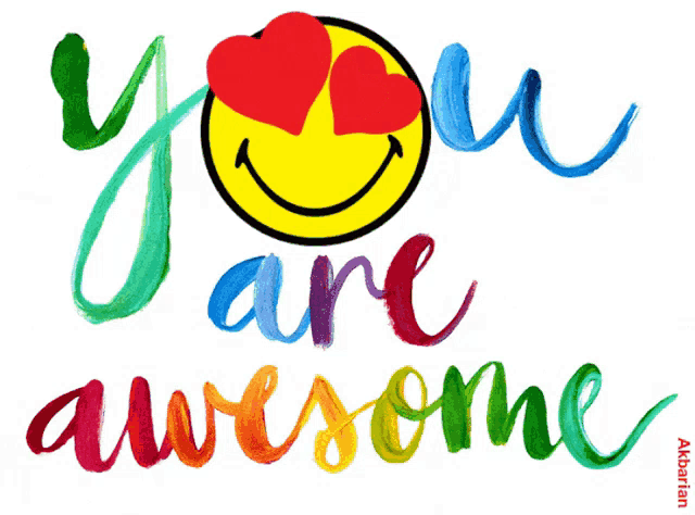 Animated Greeting Card You Are Awesome GIF