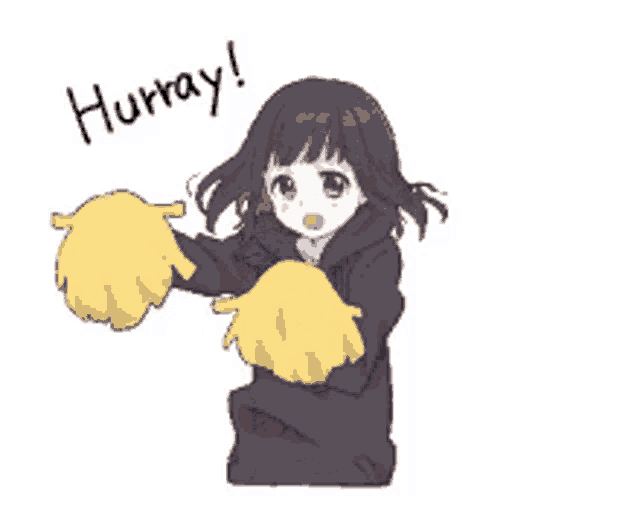 Anime Girl Cheering GIF