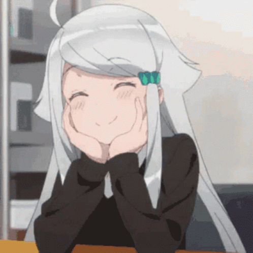 Anime Girl Light Blue Hair Anime GIF