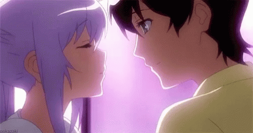Anime Kissing GIF