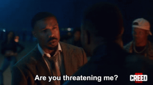 Are You Threatening Me Adonis Creed GIF