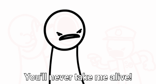 Asdf Movie You'Ll Never Take Me Alive GIF