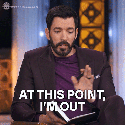 At This Point I'M Out Drew Scott GIF