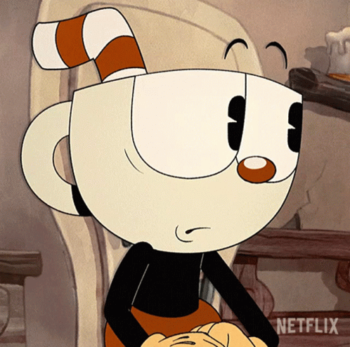 Awkward Laugh Cuphead GIF