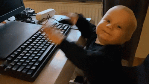 Baby Keyboard Smash GIF