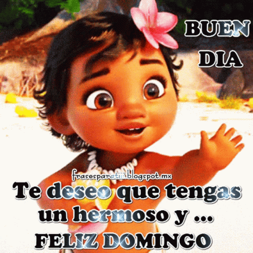 Baby Moana Buen Dia GIF