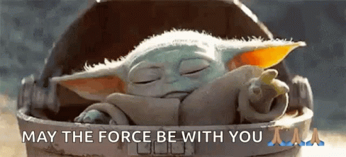 Baby Yoda May The Force Be With You GIF