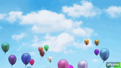 Balloons Sky GIF