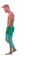 Barechested Naked Sticker