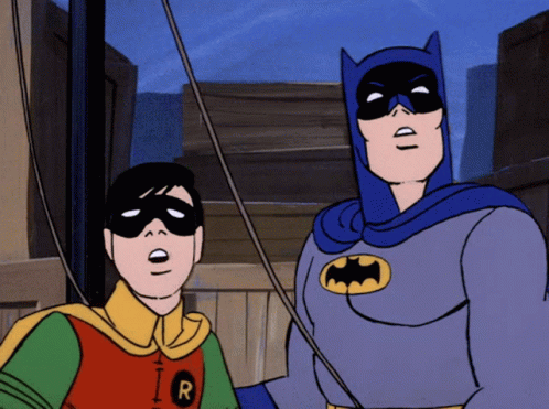 Batman Confused Batman And Robin GIF