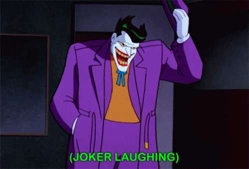Batman The Animated Series Joker Laughing GIF