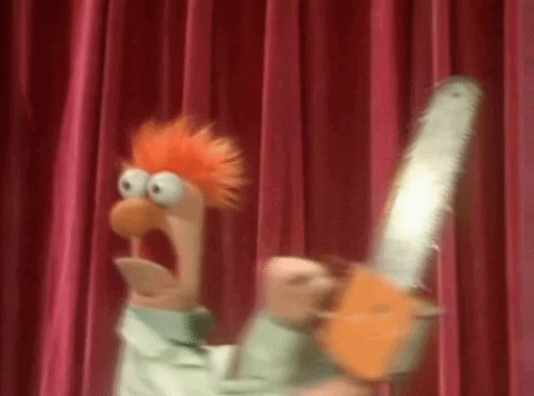 Beaker Chainsaw GIF
