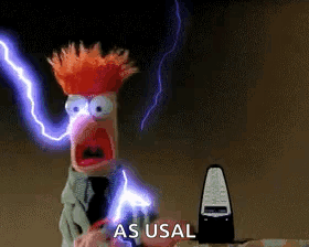 Beaker Electrocuted GIF