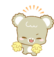 Bear Cheerleader Sticker