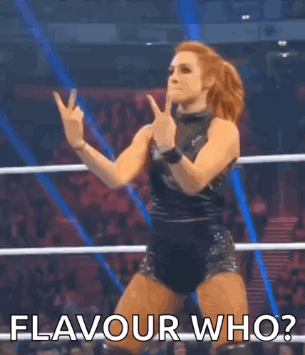 Becky Lynch V Sign GIF