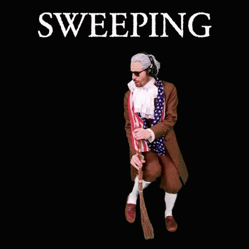 Ben Jammins Happily Cleaning GIF