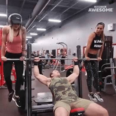 Bench Press Bench Pressing People GIF