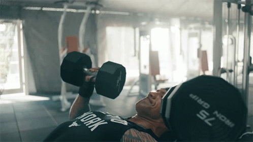 Bench Press Dwayne Johnson GIF