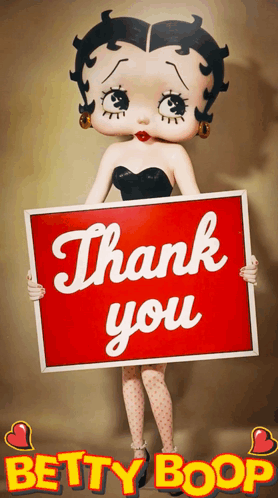 Betty Boop Thank You GIF