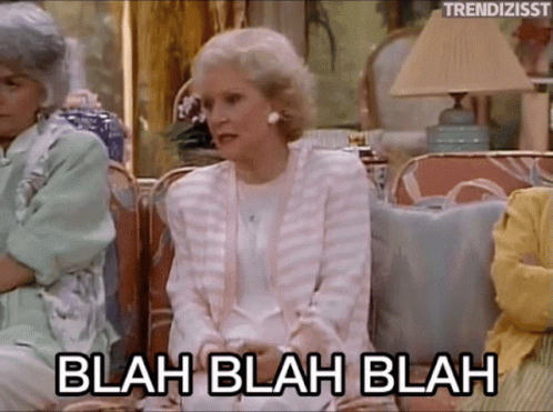 Betty White Blah Blah Blah GIF