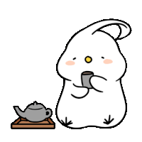 Bird White Sticker