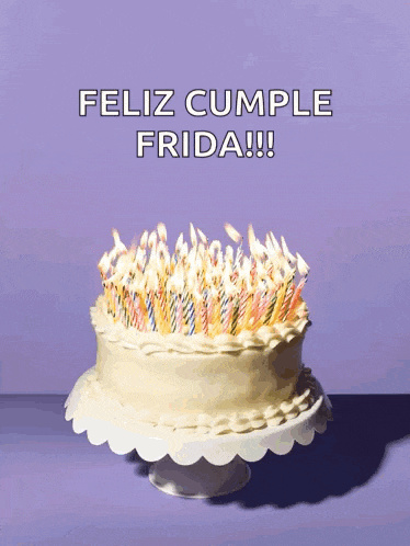 Birthday Cake Fire Candles GIF