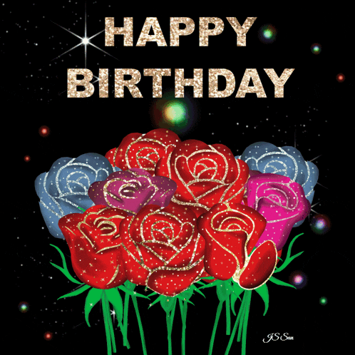 Birthday Flowers GIF