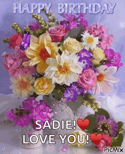 Birthday Flowers GIF