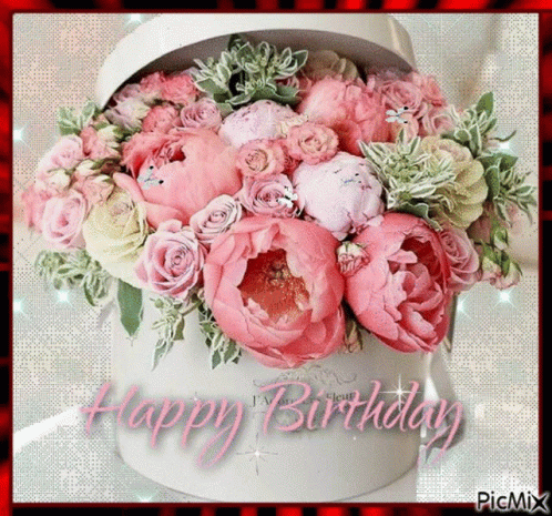 Birthday Flowers GIF