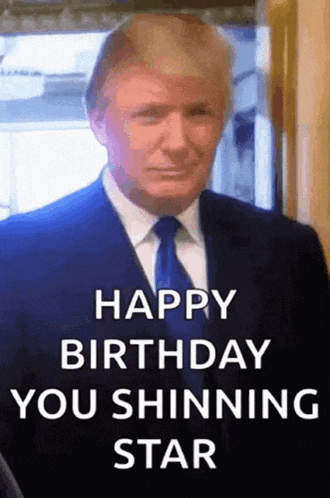 Birthday Trump GIF