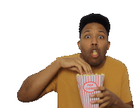 Black Prez Eating Popcorn Sticker