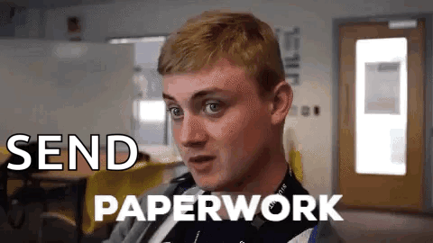 Blank Paperwork GIF