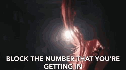 Block The Number That Youre Getting In Singing GIF