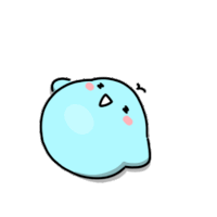 Blue Bird Tired Sticker