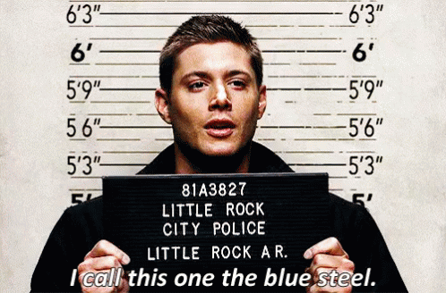 Blue Steel - Supernatural GIF