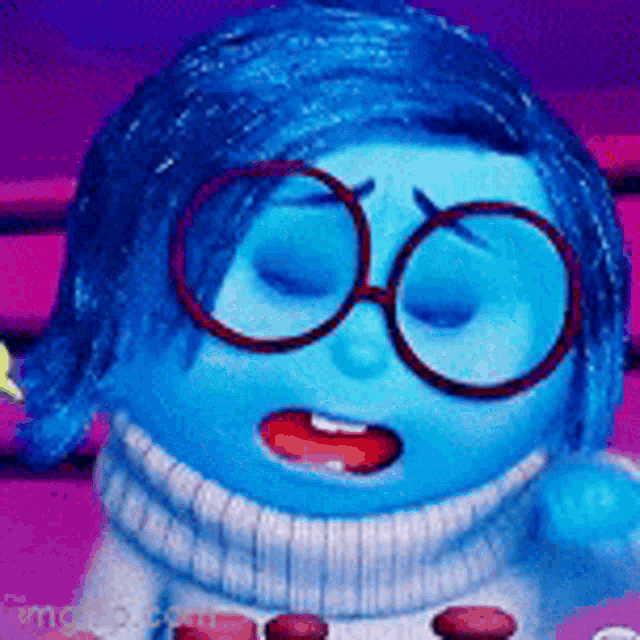 Blue Whew GIF