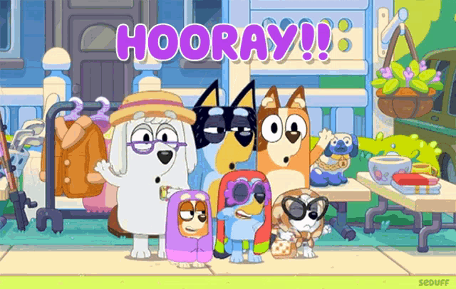 Bluey Hooray GIF