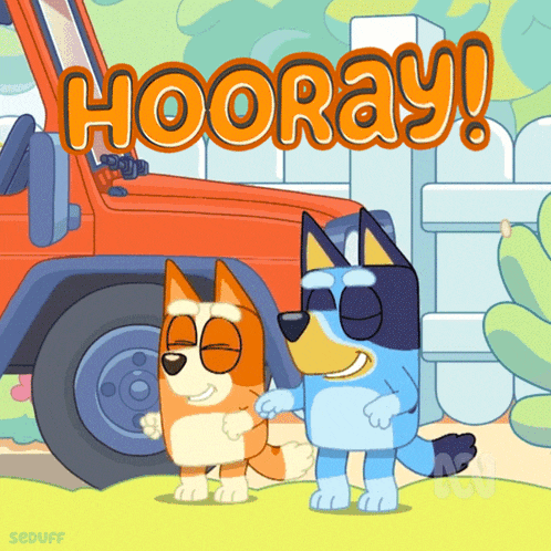 Bluey Hooray GIF