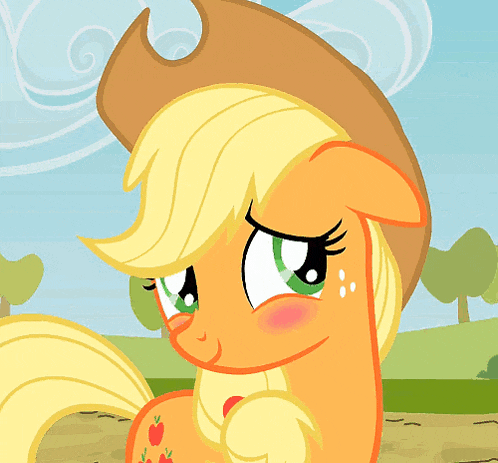 Blushing Applejack GIF